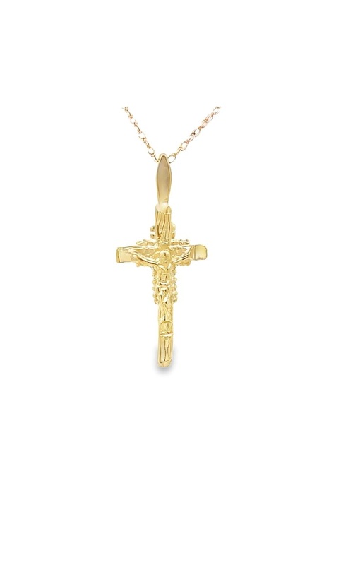 Estate 14k Yellow Gold Crucifex w/ Chain