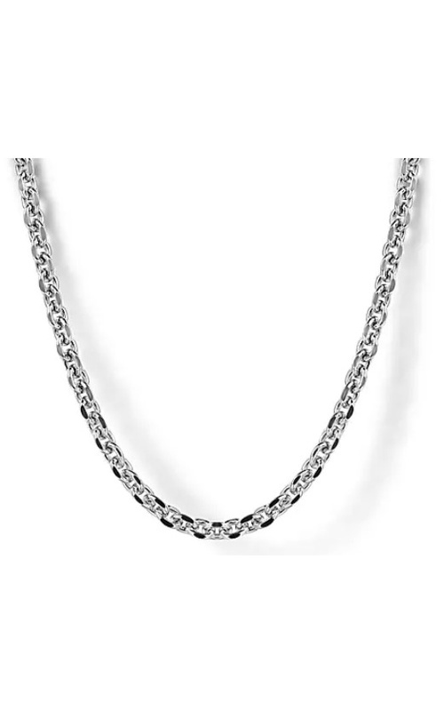 Sterling Silver Solid Men's Link Chain Necklace