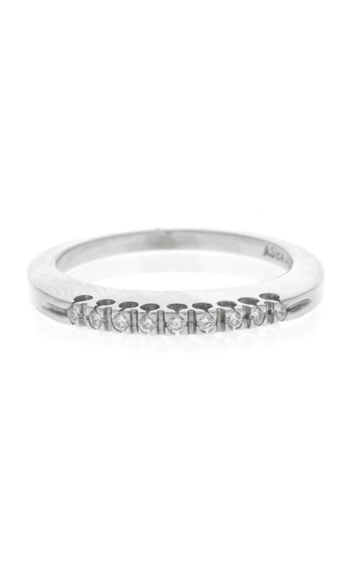 14K White Gold Diamond Band