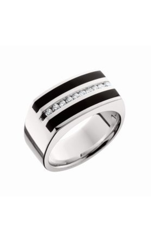 Mens White Gold and Onys Ring