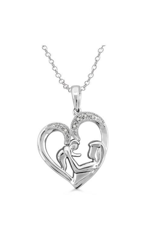 Mother and Child Heart Pendant