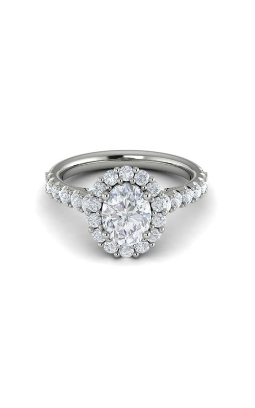 Medawar Crown Collection 14k White Gold 2.00ct Round Lab Grown Diamond Engagement Ring