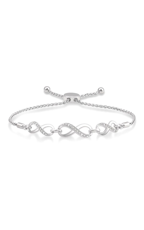 Silver Infinity Diamond Lariat Bracelet