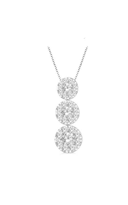 Vertical Diamond Cluster Pendant 1/4ct