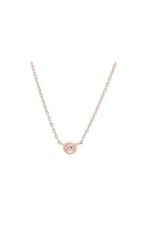 Diamond Bezel Set Rose Gold Necklace