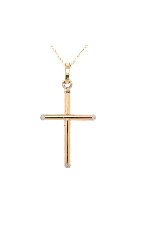 Estate 18K Yellow Gold Cross Pendant