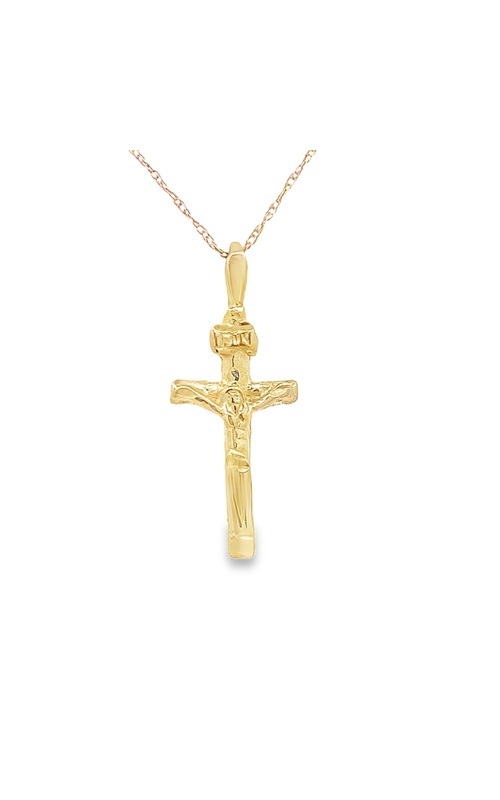 Estate 14K Yellow Gold Crucifix Pendant
