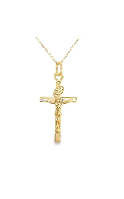Estate 14K Yellow Gold Crucifix Pendant