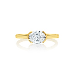 CLASSICAL Diamonds 20〜23 Classique Creations East West Oval Half Bezel Engagement