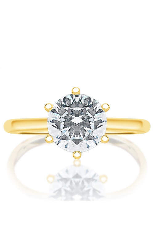 Engagement Ring – 14K Yellow Gold Round Not Included (Sold Separately) RB518R | Classique Creations
