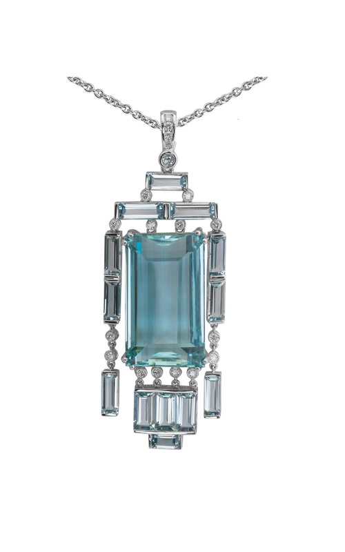 JYE Aquamarine Necklace PA29560K