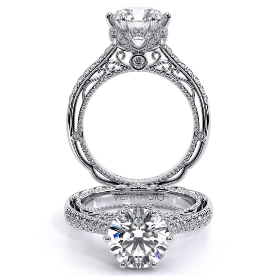 Verragio 'Venetian Collection' Pave Diamond Engagement Ring with Diamond  Tiara Head