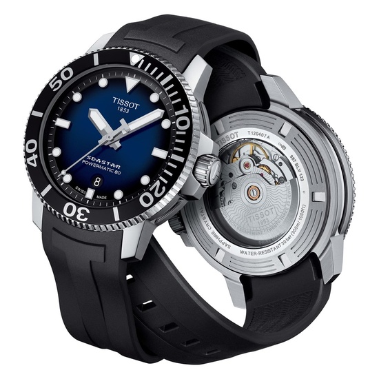 【極美品】TISSOT アーバンシースター1000 POWERMATIC 80 Tissot Seastar 1000 Powermatic 80 Gray Steel Auto Watch, 43mm