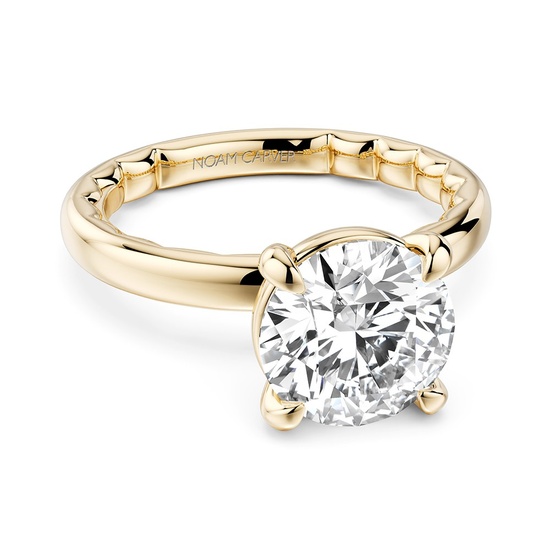 Noam Carver 1.9mm Plain Polished Solitaire Engagement Ring with 4