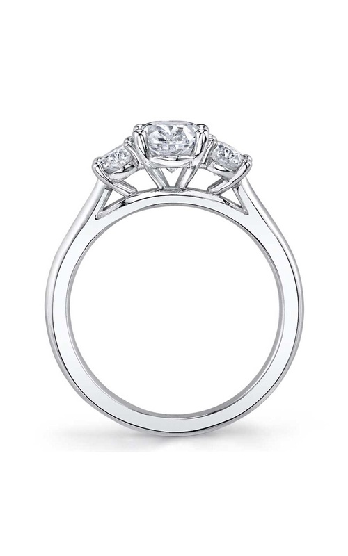 Sylvie 3 Stone prong Set Oval Diamond Engagement Ring
