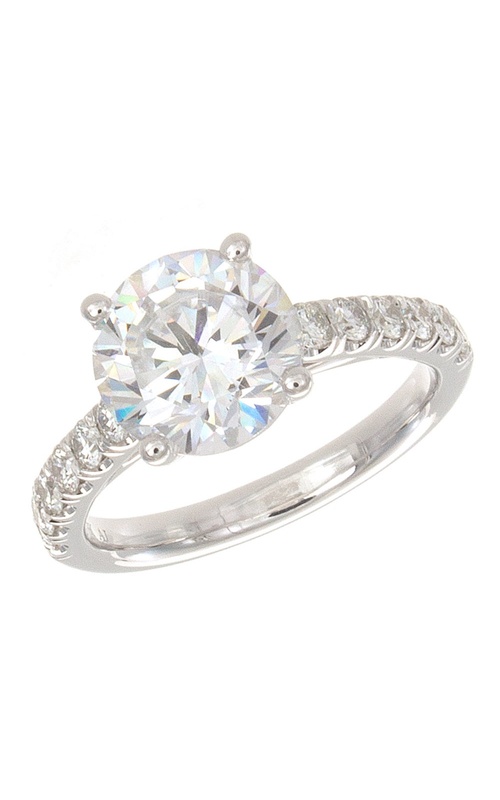 Solomon Brothers Collection Cathedral Pave Diamond Engagement Ring