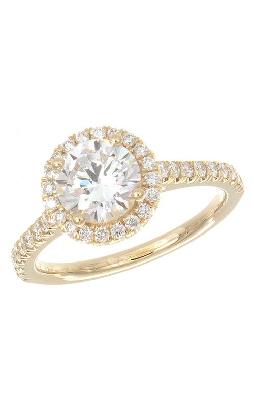Solomon Brothers Collection Micropave Halo Diamond Engagement Ring