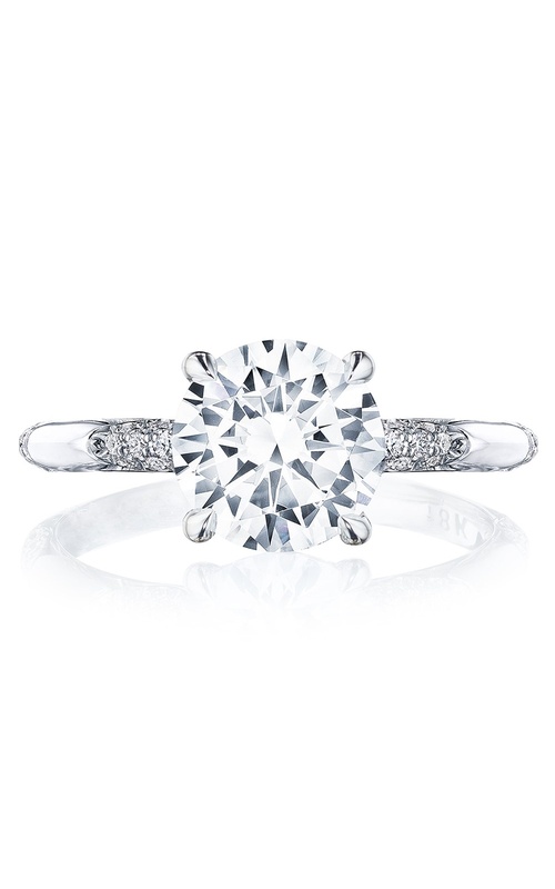 Tacori Founders Collection Engagement Ring with 4 Signature Pave Crescent Stations