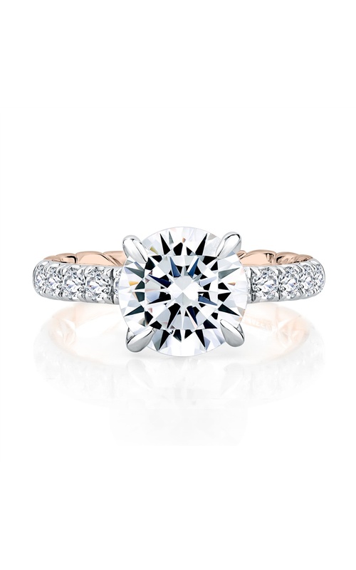 A. Jaffe 10 Stone Round Shared prong Diamond Engagement Ring