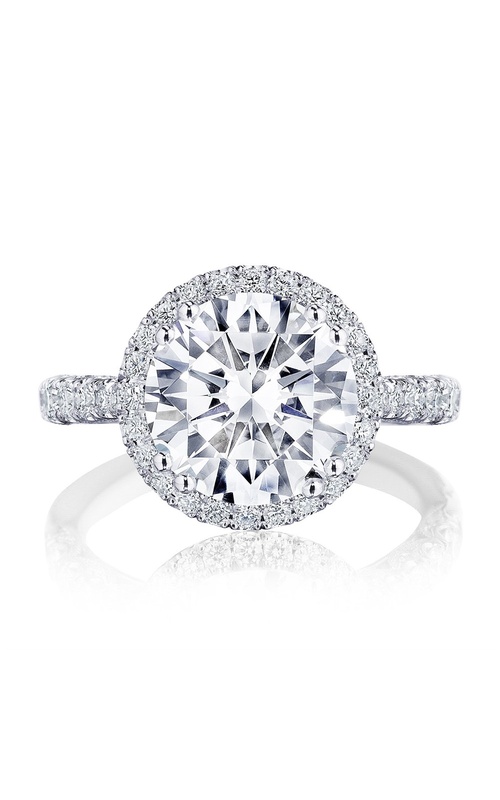 Tacori Royal T Collection Pave Halo Diamond Engagement Ring