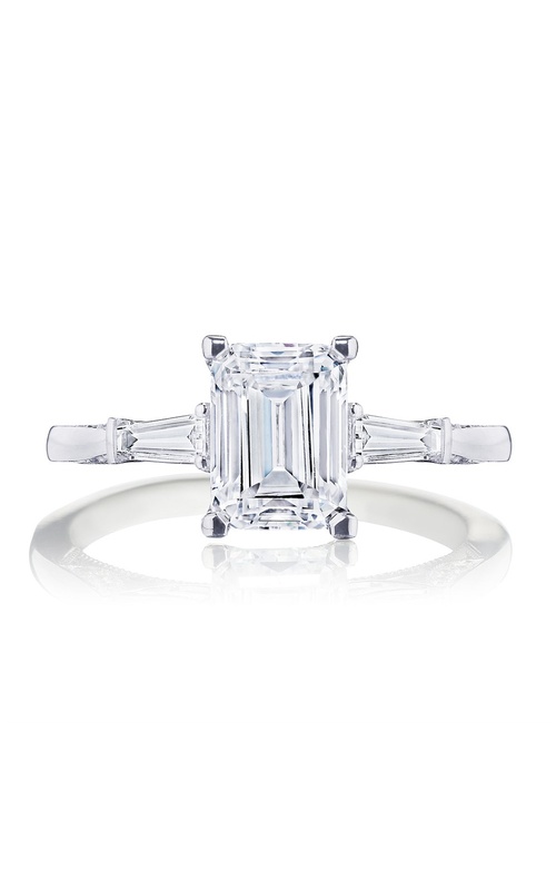 Simply Tacori Collection 3 Stone prong Set Tapered Baguette Diamond Engagement Ring