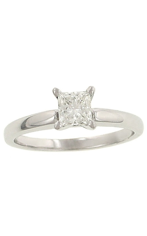 0.92 Carats Total Weight Princess Cut Diamond Solitaire Ring