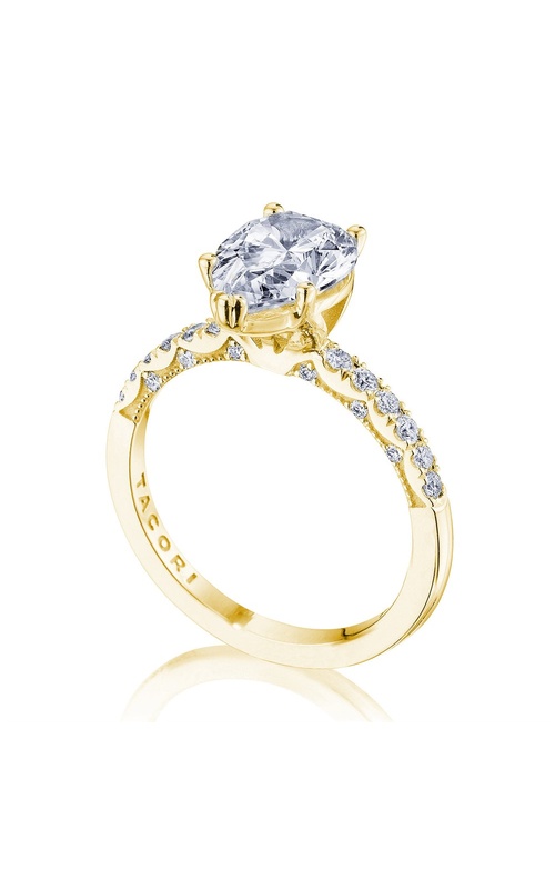 Tacori Coastal Crescent Collection Bead Set Round Diamond Ring