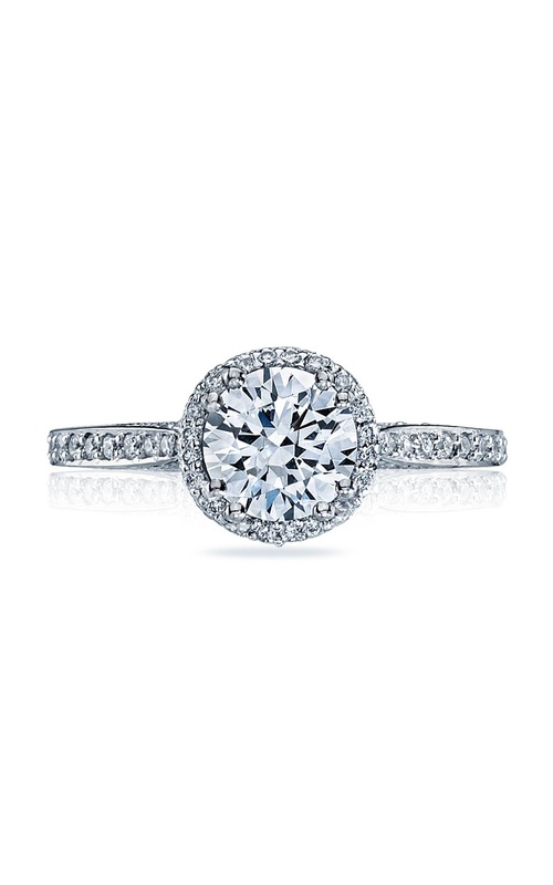 Tacori Dantela Collection Halo Style Pave Diamond Engagement Ring