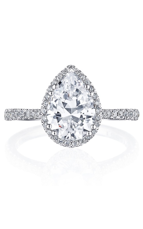 Simply Tacori Collection Pear Shape Halo Pave Diamond Engagement Ring