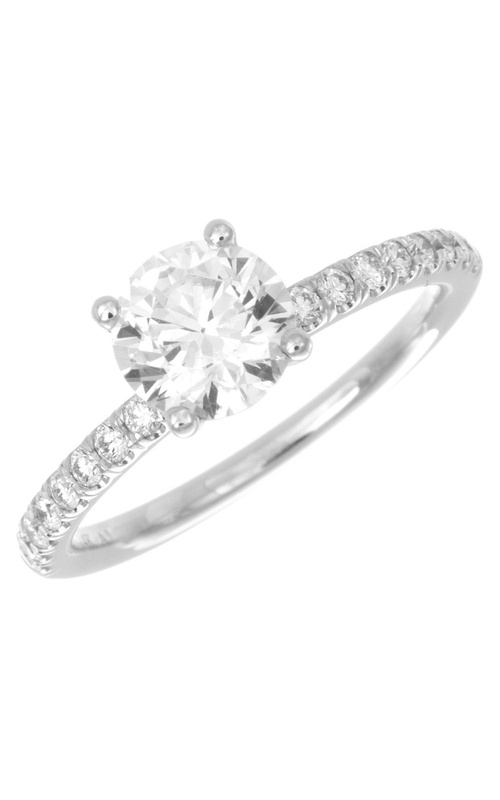 Solomon Brothers Signature Collection Round Micropave Set Diamond Engagement Ring