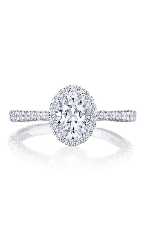Tacori Petite Crescent Collection Oval Pave Halo Diamond Engagement Ring