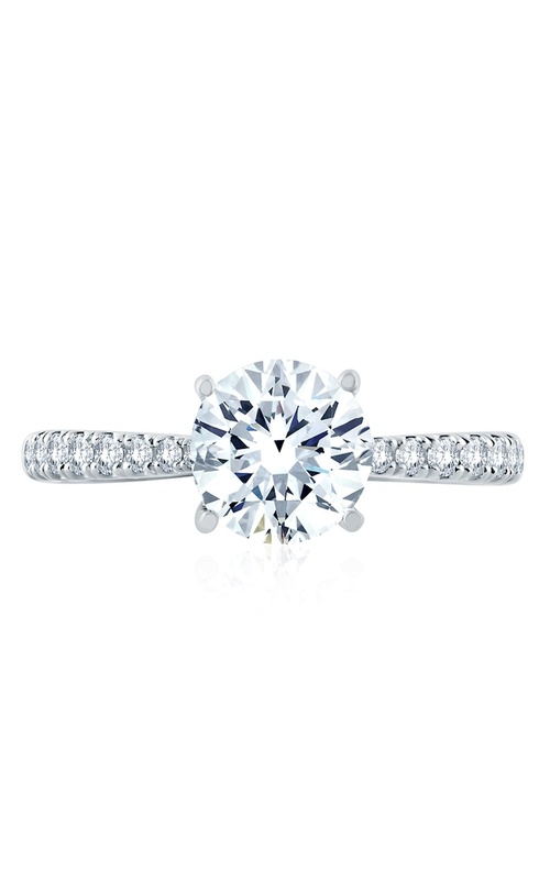 Seasons Of Love Collection Graduated Round Pave Diamond Engagement Ring