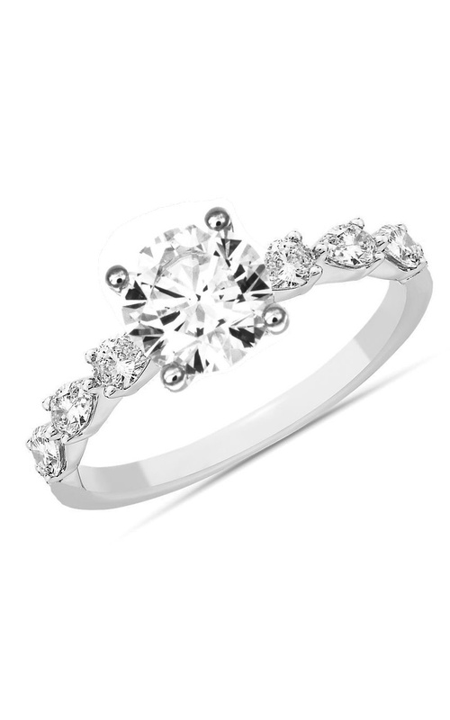 Solomon Brothers 1/2 Way 6 Stone Pear Shape Diamond Engagement Ring .43cttw