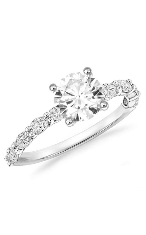 Solomon Brothers 1/2 Way 8 Stone Oval Shared prong Diamond Engagement Ring .67cttw