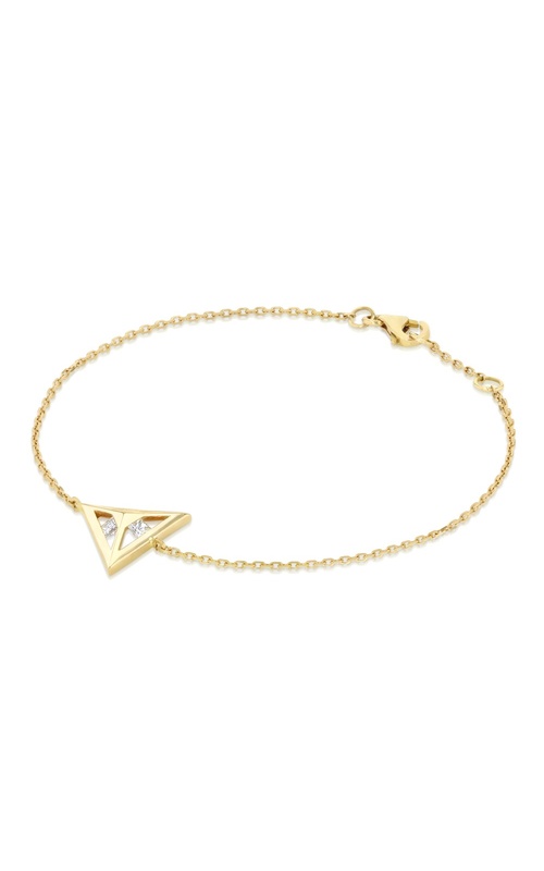 Natalia By Nohma Princess Cut Diamond Open 2-D Triangular Shape Bracelet