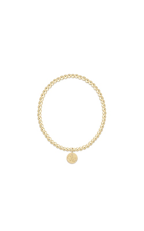 ENEWTON Ecollegiate Classic Gold-Filled 3mm Bracelet Georgia Tech Disc