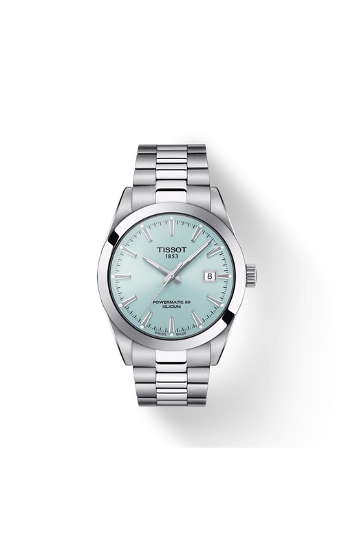 Tissot Gentleman Powermatic 80 Silicium Automatic 40mm Light Blue Dial Stainless Steel Watch