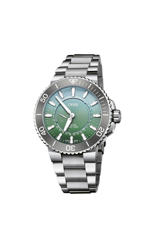 Oris Dat Watt Limited Edition II Watch | Ombre Blue & Green Dial Steel Bracelet