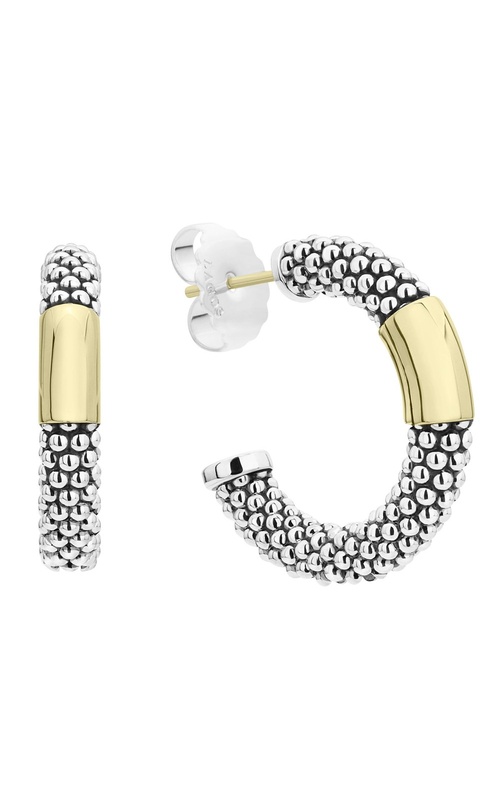 Lagos Signature Caviar Collection 28mm Hoop Earrings