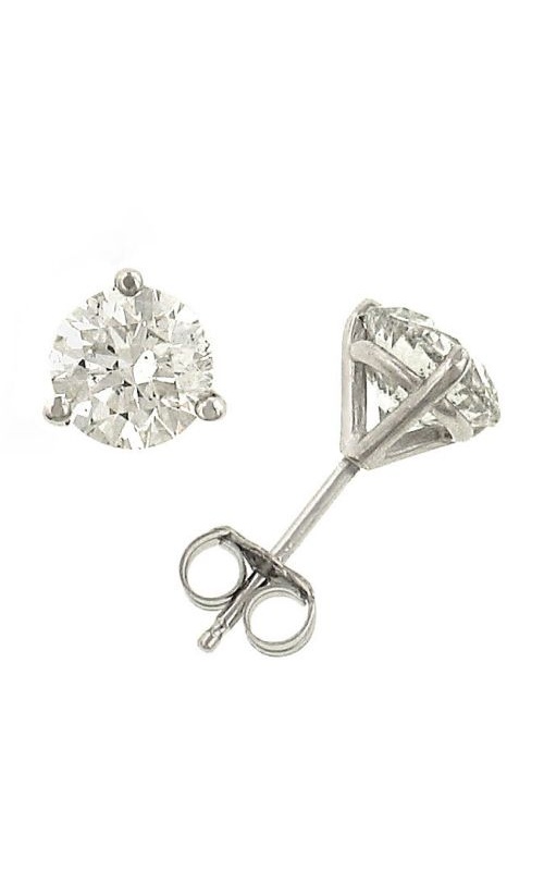2.04cttw Round Brilliant Cut 3 prong Martini Style Diamond Stud Earrings K/SI2