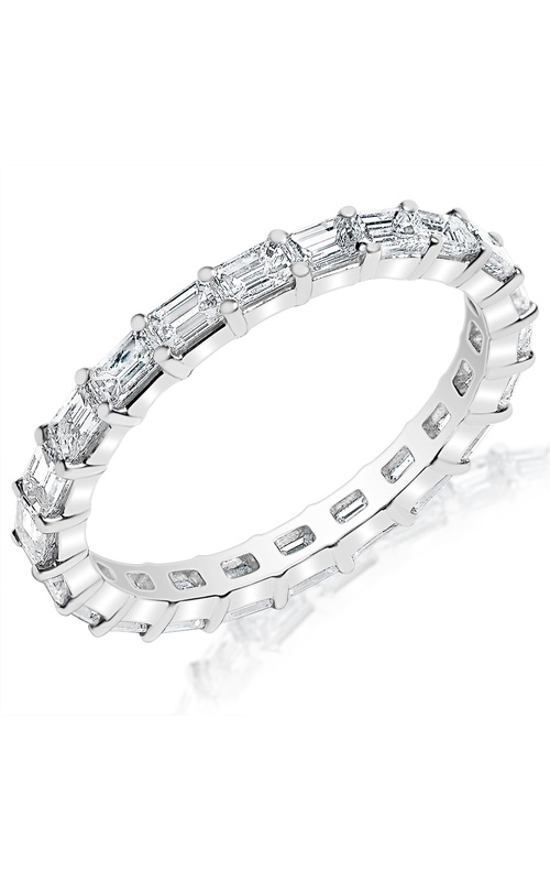 Shared Prong Set Emerald Cut Diamond Eternity B