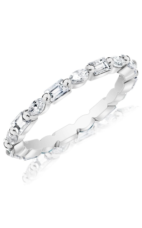 Alternating Marquise and Baguette Diamond Eternity Band