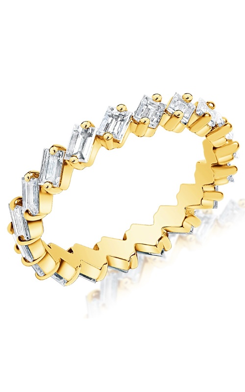 19 Stone Diagonally Prong Set Baguette Diamond Eternity Band