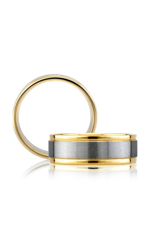 A.Jaffe 6mm Satin Comfort-Fit Band with Rounded Polished Edge in 14K White Gold