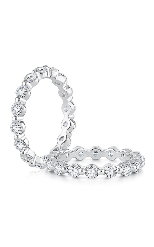 A.Jaffe 17 Stone Round Stone single prong Set Diamond Eternity Band