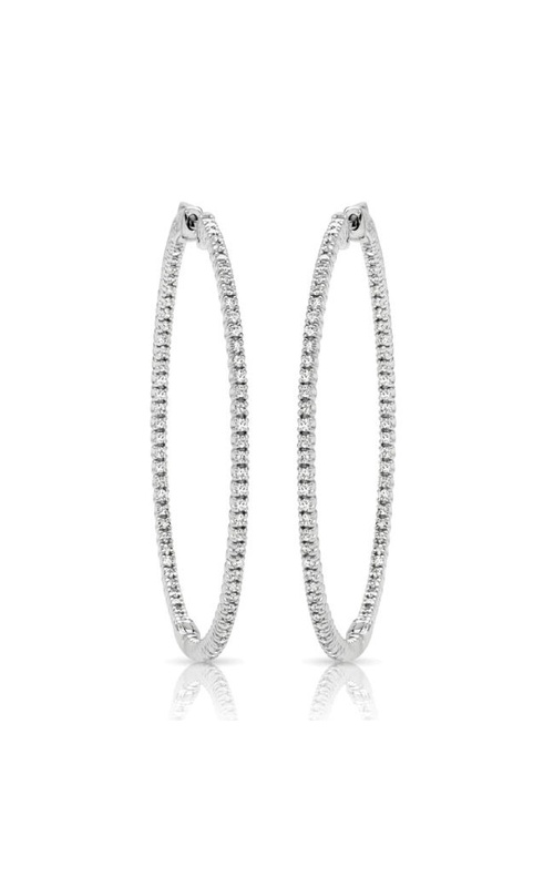 160 Stone Diamond Hoop Earrings 2.50Ct