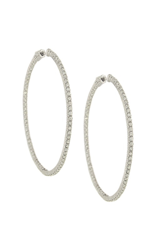 82 Stone Diamond Hoop Earringss 1.49Ct