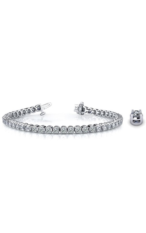 Elegant 6Ct Diamond Tennis Bracelet in 14K White Gold