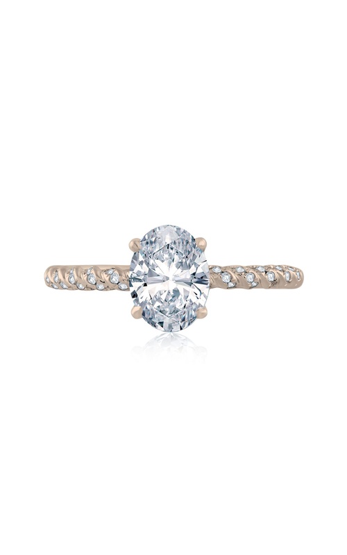 A.Jaffe Pave Twist Design Diamond Engagement Ring