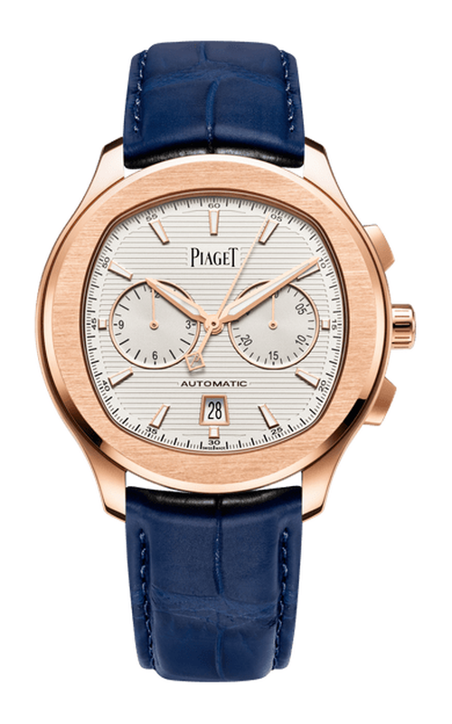 Piaget  18k Rose Gold 42 White Dial Alligator Strap